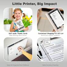 Mini Printer Sticker Maker, Thermal Sticker Printer, Inkless Pocket Printer, Sticker Printer Machine Dark Green Mini Portable Printer - Dark Green - View 6
