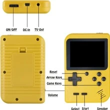 Mini Consola de Juegos Portátil Retro con 400 Juegos Clásicos con Pantalla de  3.0 Pulgadas, Batería Recargable Integrada de 1020 mAh para Conectar TV y  con Controller paper Dos jugadores - Amarillo - Ver 3