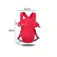Baby Carrier 3 In 1 Ergonomic Adjustable Carrier Backpack Small Size Thickened Multifunctional Double Shoulder Baby Carrier; Easy-To-Use Front And Rear Baby Carrier - Red - View 2