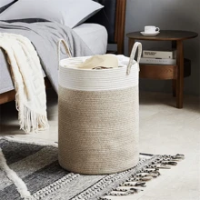 1pc Modern Minimalist Style Baby Storage Basket Made Of Rope, Suitable For Daily Use In Living Room And Bedroom