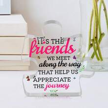 1塊帶語錄的亞克力拼圖牌,婚禮生日萬聖節感恩節聖誕節送給朋友的禮物,節日配件,生日派對用品,生日禮物,友誼藝術工藝飾品,家居裝飾,派對裝飾用品,適用於朋友家庭辦公室 - 無色 - 查看 9