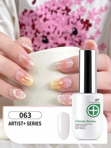 白色凝膠指甲油,13ml Uv可固化凝膠指甲油,適用於指甲藝術diy,顏色為063白色 - 白色 - 查看 1