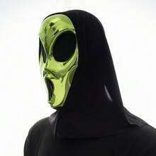 1 Pieza Máscara De Alienígena Láser De Plástico Verde Con Esqueleto, Perfecta Para Halloween, Fiesta, Cosplay Y Actuaciones En Escenario (empaque En Caja De Papel Para Una Mejor Protección) - Verde - Ver 5