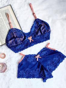 Women Sexy Lingerie Sets - 藏蓝色 - 查看 2