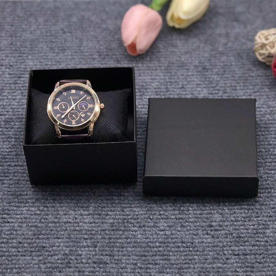 1 个迷人手表盒，您心爱手表的家（仅盒子），随机蓝色 - 黑色 - 查看 1