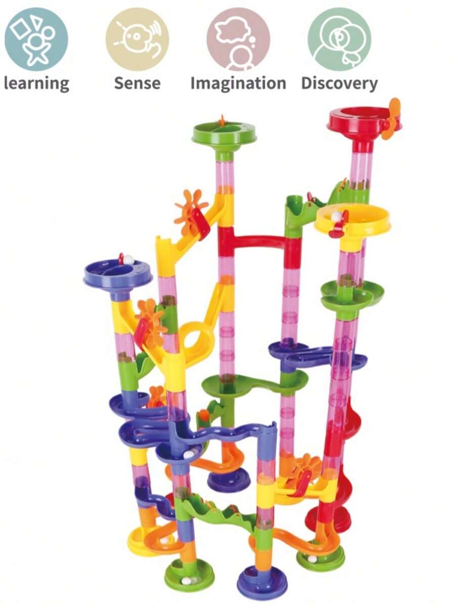 Conjunto de brinquedos DIY Ball Track com 105 peças, Melhora a