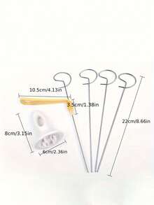 Vật dụng trong nhà Thủ công Xoắn ốc Khoai tây Máy cắt lát , Khoai tây chiên Đồ dùng để cắt Với Xoắn ốc Vòng xoay Và Thép Que xiên Bộ - trắng - Xem 3