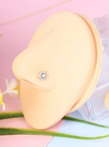 CIZME 8 piezas/set Pendientes de nariz de plata y oro para mujeres de 18G 20G, pendientes de nariz en forma de sacacorchos en L, pendientes de nariz de acero inoxidable, joyas de piercing de nariz de acero inoxidable para fosa nasal