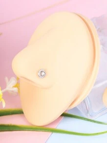 CIZME 8 piezas/set Pendientes de nariz de plata y oro para mujeres de 18G 20G, pendientes de nariz en forma de sacacorchos en L, pendientes de nariz de acero inoxidable, joyas de piercing de nariz de acero inoxidable para fosa nasal