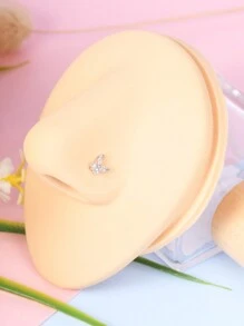 CIZME 8 piezas/set Pendientes de nariz de plata y oro para mujeres de 18G 20G, pendientes de nariz en forma de sacacorchos en L, pendientes de nariz de acero inoxidable, joyas de piercing de nariz de acero inoxidable para fosa nasal