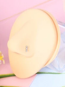 CIZME 8 piezas/set Pendientes de nariz de plata y oro para mujeres de 18G 20G, pendientes de nariz en forma de sacacorchos en L, pendientes de nariz de acero inoxidable, joyas de piercing de nariz de acero inoxidable para fosa nasal