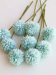 2 piezas/5 piezas Flores de peonía de seda artificial para decoración de boda, hogar, cocina, jardín, fiesta - Azul - Ver 2
