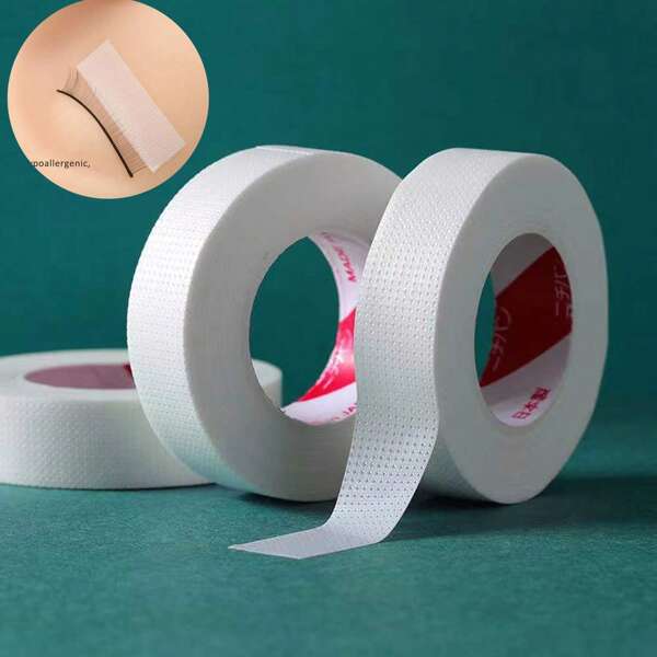 5 Rolls Japanese Insulating Tape For Eyelash Extension Lint Free Under Eye Pads Breathable Non-Woven Tape Paper Eyelash Patch Length 9m