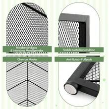 GOPLUS Metal Spark Guard, 3 Piece Pattern Spark Guard, Folding Fireplace Guard, Fireplace Guard For Fireplace, Home Decor, 132 X 79 Cm, Black (With Line Pattern)