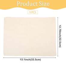 1塊天然亞麻麵團發酵布,可重複使用的厚麵包發酵布,專業烘焙師的超大型麵包布,適用於麵團、法棍、麵包、糕點、自製麵包布（米色） - 米色 - 查看 4