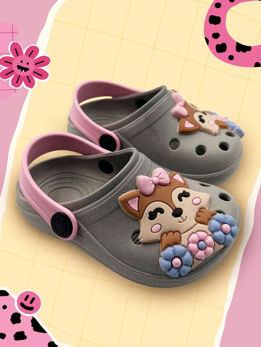 Kids Flat Sandals - 灰色 - 查看 1