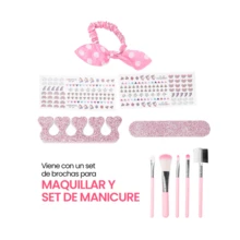 Kit De Maquillaje Niñas Kawaii Juguete Lavable No Toxico - Rosa - Ver 3