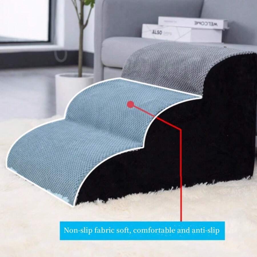 1pc Pet ThreeStep Stairs WaveShaped Stairs Step For Small Dogs