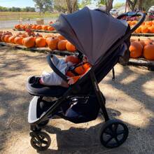 Mompush Nova Baby Stroller, Spacious Seat & Lie-Flat Mode, Toddler Stroller With Large UPF 50+ Canopy, Compact Folding With One Hand, Infant Stroller For Birth To 50 LB - xanh quân đội - Xem 11