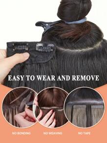 20 pulgadas Extensiones de cabello con clip de color naranja-marrón, set de 6 piezas, extensiones de cabello ondulado suave, extensiones de cabello gruesas, extensiones de cabello con clip, extensiones de cabello completas con clip para mujeres, extensiones de fibra sintética, adecuadas para fiestas y Navidad - Naranja Manchado - Ver 7