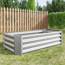 Galvanized Raised Garden Bed Kit, Galvanized Planter Garden Boxes Outdoor Flowers Plants, Vegetables Herb Rectangle Large Metal For Vegetables Flowers Plants Herb Large Outdoor Raised Planter Box Kit, Black/Green/Silver - 銀色 - 查看 8
