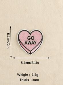 1 Juego De 3 Parches Bordados Con Forma De Corazón Para Ropa Diy Y Accesorios De Sombreros