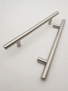 Stainless Steel Long Pull Handle (Hole Distance 128mm) For Cupboard Wardrobe Drawer Door - Silver - View 4
