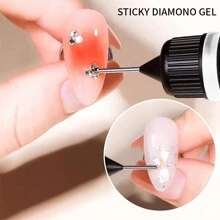 XEIJAYI 4pcs Super Strong Adhesive Nail Gel, Removable UV Gel, Suitable For Gems, Jewelry, Diamonds, Pearls, Nail Art Decoration - 無色 - 查看 4
