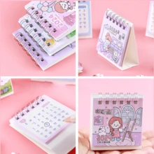 Mini Cute Girl Printed Pocket Desk Calendar - Motorcycle - View 2