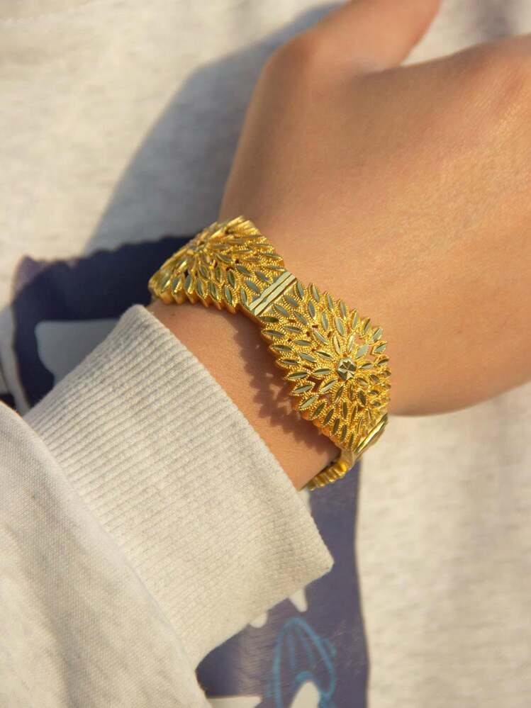 E.B.belle bracciale a mano intrecciato a tre strati bracciali a mano in acciaio inossidabile gioielli sul collo collane placcate oro 18 carati per le donne  36