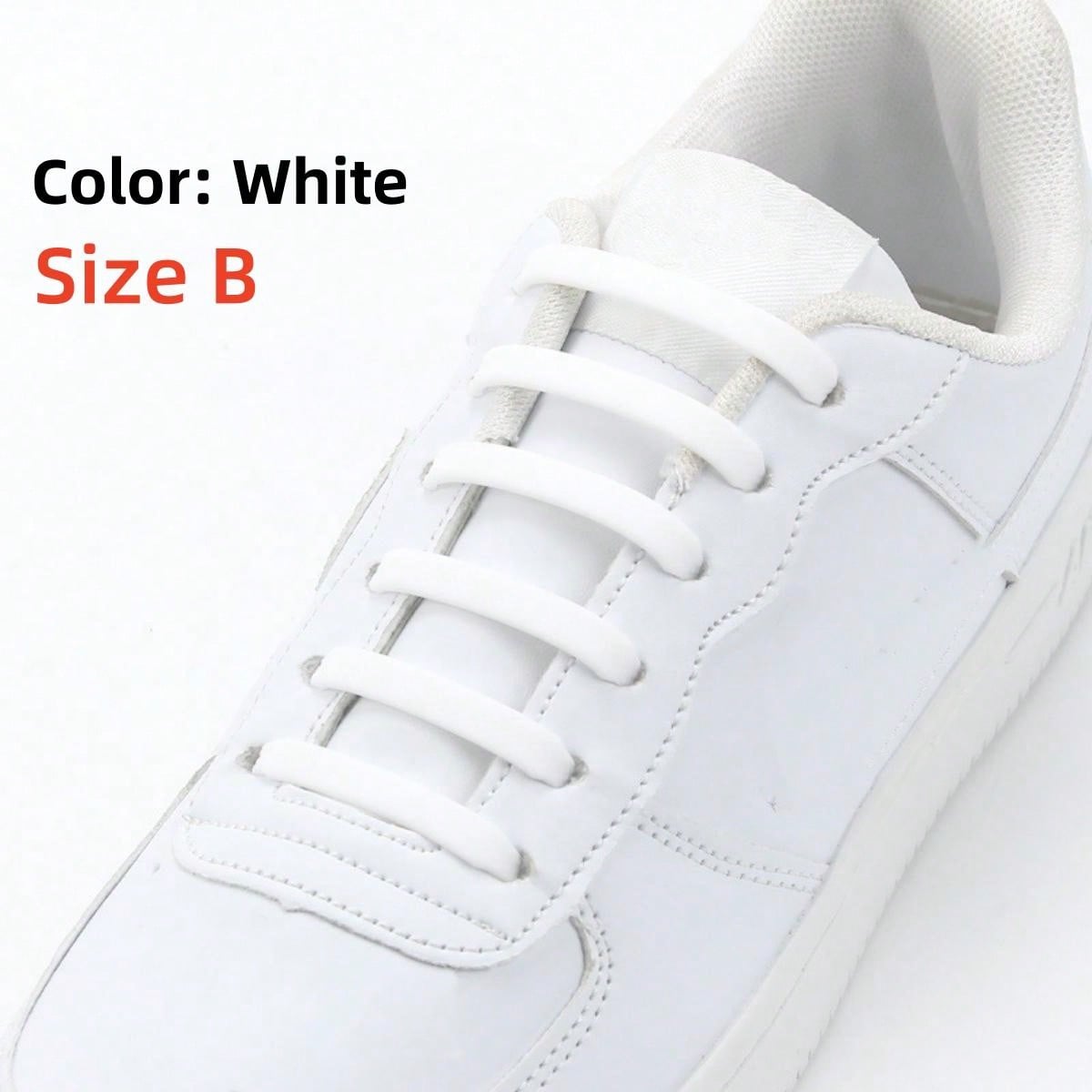 16pcs/Set No Tie Elastic IShaped Plastic Shoelaces For Unisex Shoes