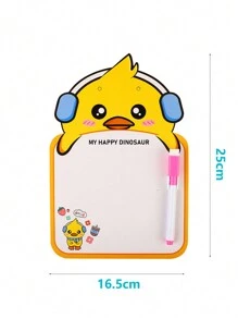 1 pieza Pizarra de escritorio linda para dibujar y dejar mensajes (estilo y color aleatorios para la pizarra, el bolígrafo y la cuerda), de vuelta a la escuela - Multicolor - Ver 2