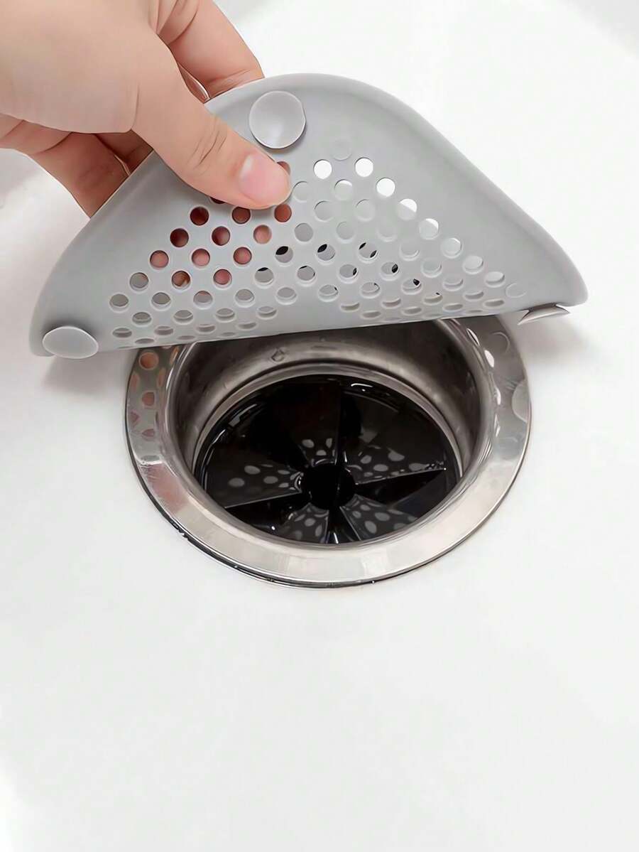 2入組矽膠地漏蓋,水槽廚房防堵塞排水器,浴室排水器,抗頭髮堵塞濾網,適用於浴缸和廚房,浴室工具 - 灰色 - 查看 1