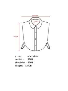 1pc Women's Detachable Lace Collar, Suitable For Students And Professionals - Black - View 4