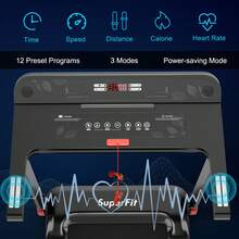 Gymax Electric Folding Treadmill Portable Cardio Running Machine W/ APP Control - Đỏ - Xem 7
