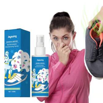 JAYSUING 1 件 100ml 鞋袜除臭喷雾清洁去除异味快速止汗防止脚臭持久留香鞋柜清新剂，厨房，浴室，家庭，家居供应商