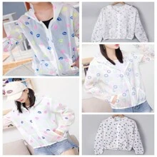 Women's Long Sleeve Breathable Sun Protection Clothing(Random Distribution) - White - View 1