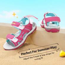 Boys Girls Fashion Athletic Summer Sports Sandals(Toddler/Little Kid/Big Kid) - 玫瑰紅 - 查看 8