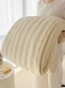 1 Stück dicke weiße Kunstfell Decke, weich und hautfreundlich, Bettwäsche, Sofaüberwurf, Büropause, Geschenk. Korallenfleece Decke für alle Jahreszeiten, Lässig.