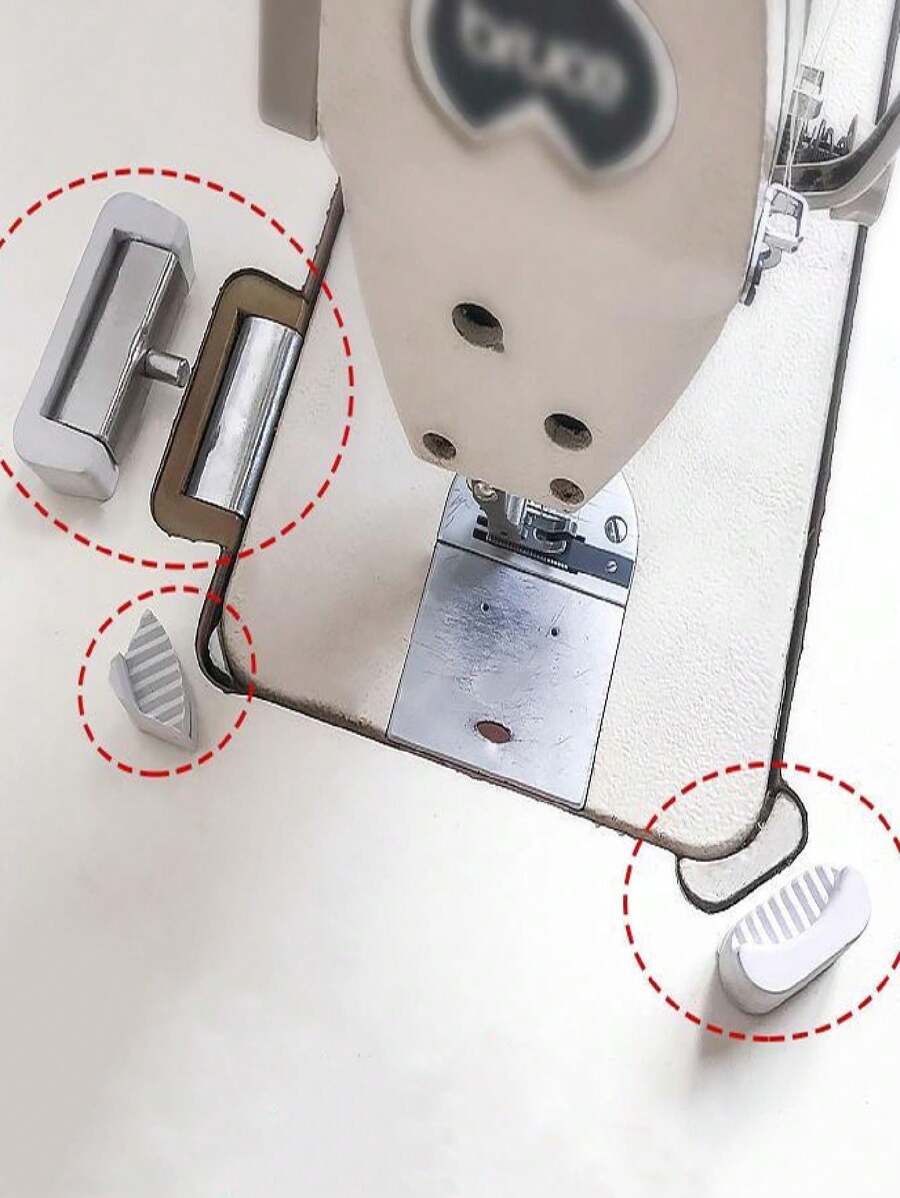 1set Sewing Machine Anti-Vibration Rubber Pad, Four Corner Pad, Oil Drip Pan - White - View 1