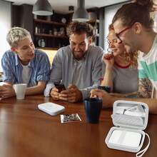 ALKOO Estuche Compatible Con Canon Para Impresora De Cámara Instantánea Portátil Móvil Mini Cliq Cliq+, Cliq2 Cliq+2, Impresora De Smartphone Portátil Inalámbrica, Bolsillo De Malla Para Papel Y Cable - Blanco Para Negocios, Viajes, Escuela, Universidad, Oficina - Blanco - Ver 6