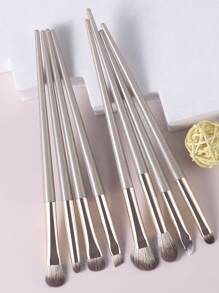 8pcs Portable Multifunctional Makeup Brush Set For Face And Eyes, Includes Blending Brush, Eyebrow Brush, Detail Brush