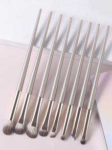 8pcs Portable Multifunctional Makeup Brush Set For Face And Eyes, Includes Blending Brush, Eyebrow Brush, Detail Brush
