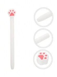 1pc Cute White Cat Paw Shaped Silicone Case Compatible With Apple Pencil 2, Thin & Skin-Friendly Protective Cover