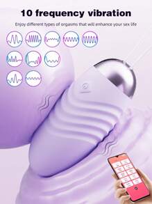 Vibrador Con Aplicación De Juguete Sexual, Vibrador De Dildo Con Control Remoto Inalámbrico Para Mujer, Bolas De Vibración Para Uso Vaginal Y Huevos Silicona De Salto