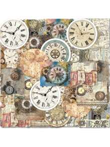 45 Stücke Zeit Ring Aufkleber, Kreative Retro Alte Dinge Uhren Diy Material Aufkleber. Geeignet Für Fotoalben, Tagebücher, Tassen, Notizbücher, Handys, Scrapbooks