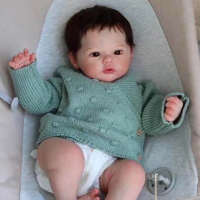18 Inch Silicone Reborn Doll, Anatomically Accurate Soft Baby Doll, Handmade Washable Doll, Christmas Decoration Gift For Children