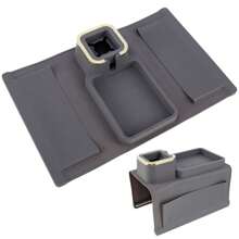 Đi văng Giá giữ tách Cái mâm Không trượt Sofa Chỗ để tay Cái mâm Silicone Sofa Giá giữ tách Đa chức năng Đi văng Chỗ để tay Cái mâm Màu xám Đi văng Caddy Với Giá giữ tách Đối với Cốc Kính Điều khiển từ xa Điện thoại - Xám - Xem 2