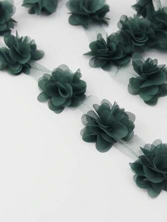 (60pcs/Pack) Diy Chiffon Lace Fabric Petals For Decoration Of Headwear, Clothing, Wedding, Crafts