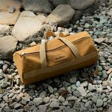 1 Pc Outdoor Camping Kit Cylinder Hand Nail Bag Portable Finishing Bag Hammer Tent Nail Wind Rope Bag - Brown - View 4
